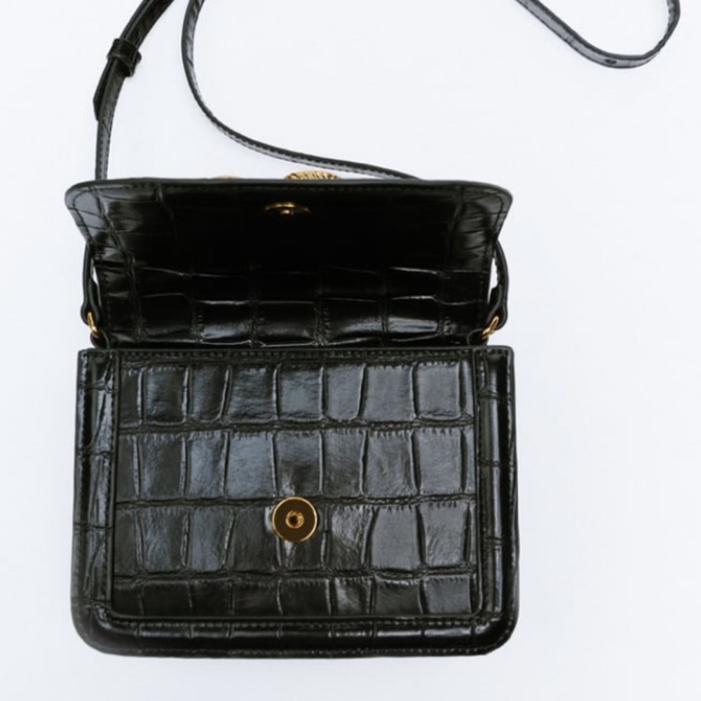 Zara Sale New With Tags Mini Crossbody Animal Print Black Bag, nwt - Picture 7 of 10